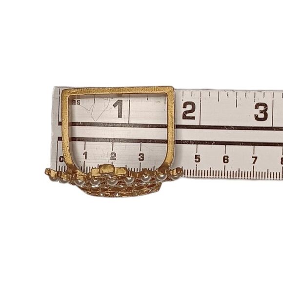 12 Crown Napkin Ring Holders Gold With Rhinestones And Enamel 4 Different Styles - Picture 8 of 13